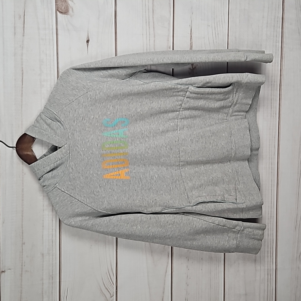 Adidas Gray Logo Hoodie Sweatshirt - Size XL